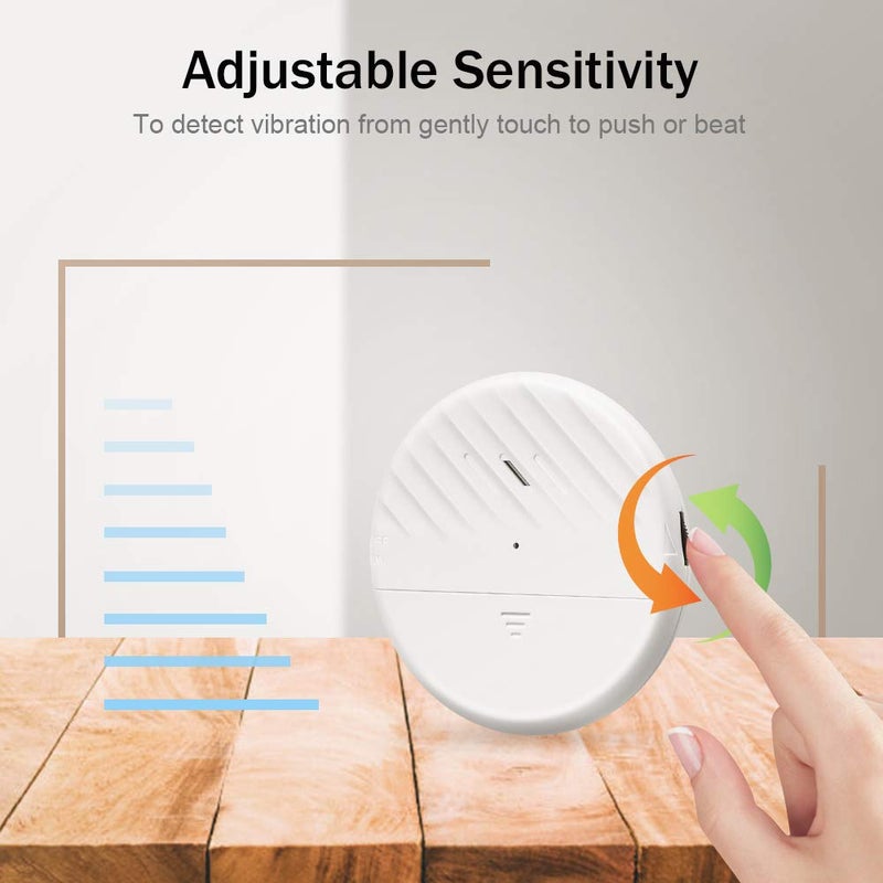 Wsdcam Glass Break Sensor Alarm 125dB Ultra-Slim Wireless Glass Break Detector Window Alarm Vibration Sensor for Home Window and Door Security (8) - Image 5